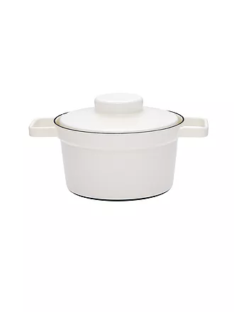 RIESS | Topf mit Deckel Aromapot Truehomeware 20cm / 1,75l Grau | weiss