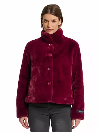 RINO&PELLE | Jacke in Felloptik VIE | dunkelrot