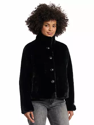 RINO&PELLE | Jacke in Felloptik VIE | schwarz