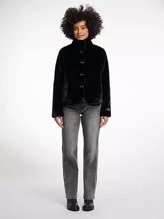 RINO&PELLE | Jacke in Felloptik VIE | schwarz