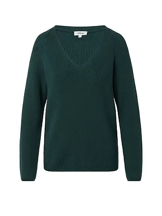 S.OLIVER | Pullover | dunkelgrün