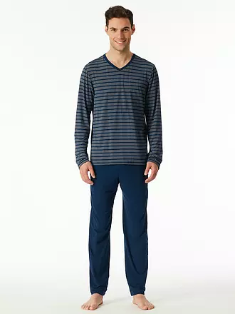 SCHIESSER | Pyjama | blau