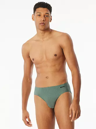 SCHIESSER | Slip schwarz | olive
