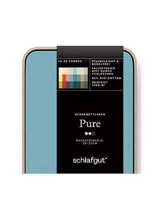 SCHLAFGUT | Jersey Spannleintuch PURE 140x200cm Petrol Deep L | mint