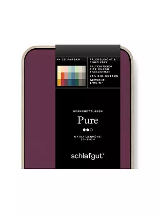 SCHLAFGUT | Jersey Spannleintuch PURE 140x200cm Purple Deep L | grün