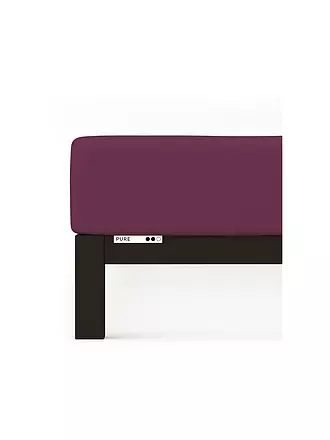 SCHLAFGUT | Jersey Spannleintuch PURE 140x200cm Purple Deep L | beere