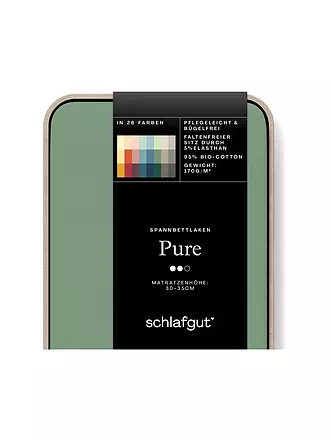 SCHLAFGUT | Jersey Spannleintuch PURE 180x200cm Blue Light XL | grün