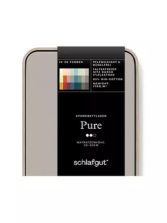 SCHLAFGUT | Jersey Spannleintuch PURE 90x200cm Grey Light S | beige