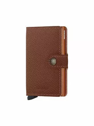 SECRID | Geldbörse - Miniwallet Saffiano Navy | hellbraun