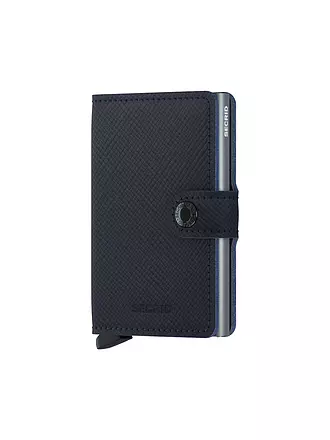 SECRID | Geldbörse - Miniwallet Saffiano Navy | hellbraun