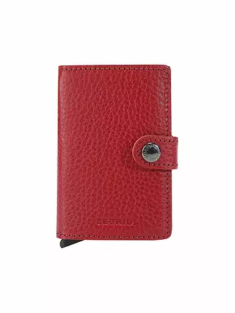SECRID | Geldbörse - Miniwallet Vegetable Tanned Mini Navy/Silver | rot