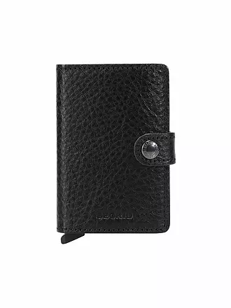 SECRID | Geldbörse - Miniwallet Vegetable Tanned Mini Navy/Silver | schwarz