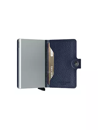 SECRID | Geldbörse - Miniwallet Vegetable Tanned Mini Navy/Silver | schwarz