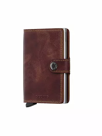 SECRID | Geldbörse - Miniwallet Vintage Mini Brown | hellblau