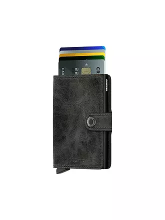 SECRID | Geldbörse - Miniwallet Vintage Mini Grey Black | schwarz