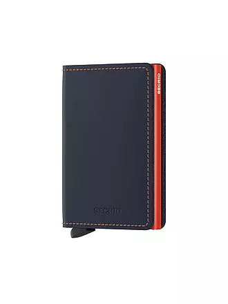 SECRID | Geldbörse SLIMWALLET MATTE Nightblue & Orange | dunkelblau