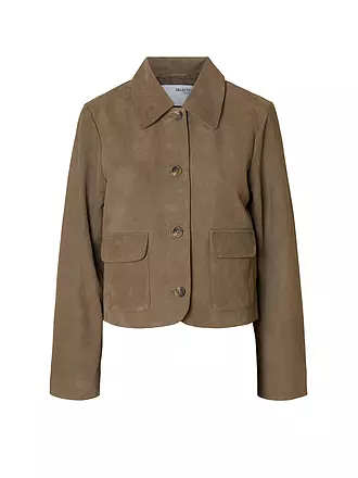 SELECTED FEMME | Lederjacke SLFKAYA SUEDE | braun