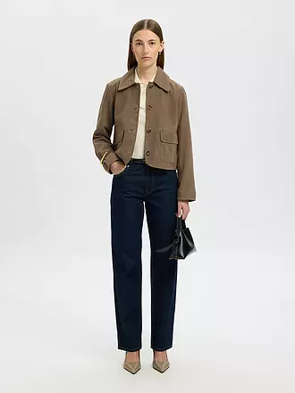 SELECTED FEMME | Lederjacke SLFKAYA SUEDE | braun