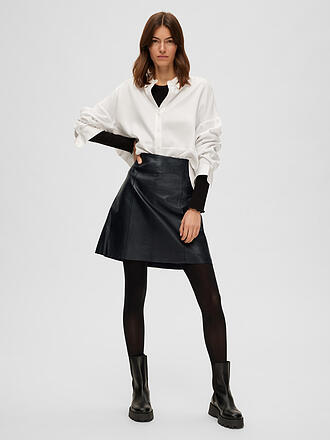 SELECTED FEMME | Lederrock | schwarz