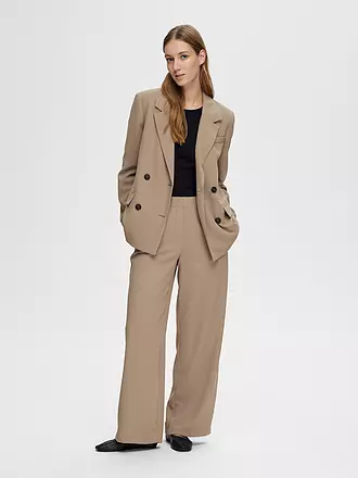 SELECTED FEMME | Marlenehose Wide Leg SLFTINNI | beige