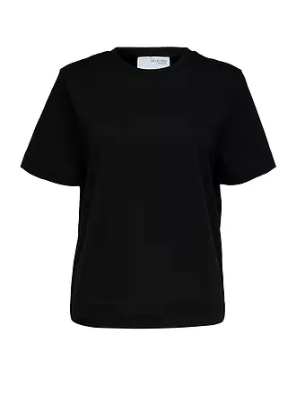 SELECTED FEMME | T-Shirt Boxy Fit SLFESSENTIAL | schwarz