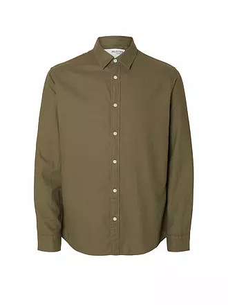 SELECTED | Flanellhemd Slim Fit SLHSLIMOWEN | olive