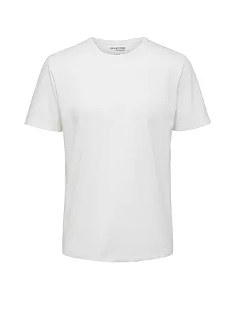 SELECTED | T-Shirt SLHASPEN | weiss