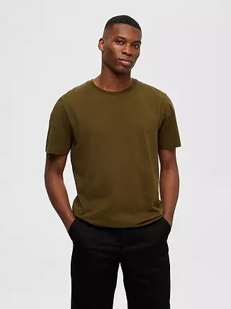 SELECTED | T-Shirt SLHASPEN | olive