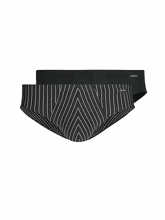 SKINY | Slip 2er Pkg. blue jewel stripes | schwarz