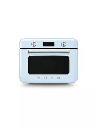 SMEG | Kombi-Tisch Dampfbackofen Schwarz | hellblau