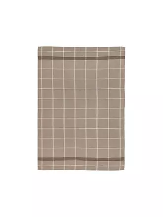 SOEDAHL | Geschirrtuch 50x70cm MINIMAL Taupe | dunkelgrün
