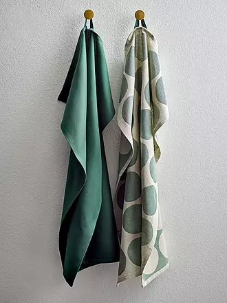 SOEDAHL | Geschirrtuch-Set 2tlg BUBBLES Warm Taupe | dunkelgrün