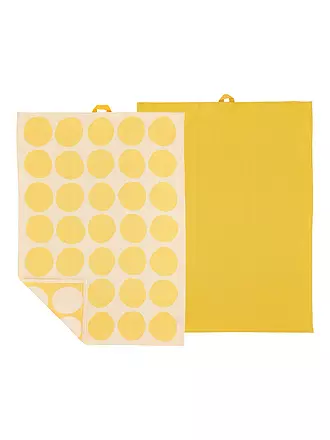 SOEDAHL | Geschirrtuch-Set 2tlg BUBBLES Yellow | hellbraun