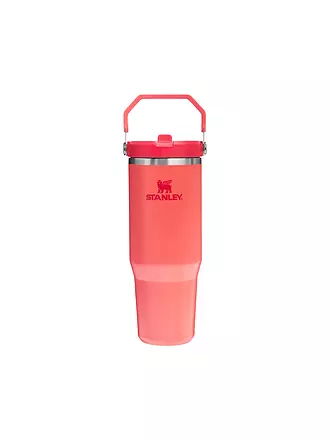STANLEY | Isolierflasche - Thermosflasche Classic FLIP STRAW 2.0 0,89l Hot Coral | schwarz