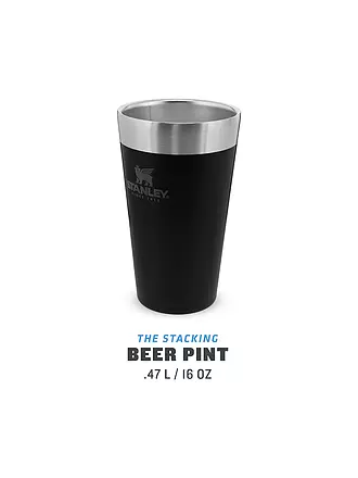 STANLEY | Isoliertrinkbecher Adventure Pint Becher 0,47 Liter | schwarz