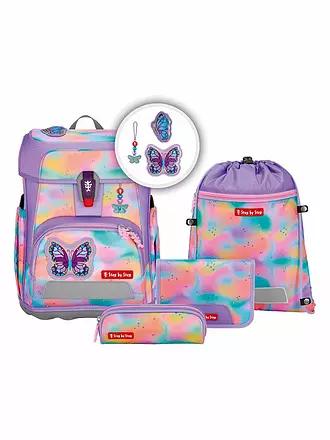 STEP BY STEP | Schultaschen Set 5tlg CLOUD FLASH Butterfly Luna | lila