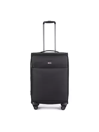 STRATIC | Trolley weich LIGHT M 65cm black | dunkelblau