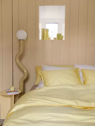 SUITE702 | Perkal Bettwäsche 70x90cm/140x200cm Butter Yellow | hellgrau