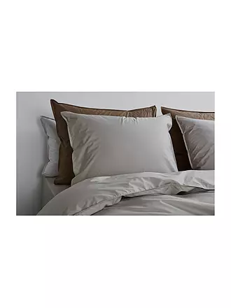 SUITE702 | Perkal Bettwäsche 70x90cm/140x200cm Khaki Gold | hellgrau