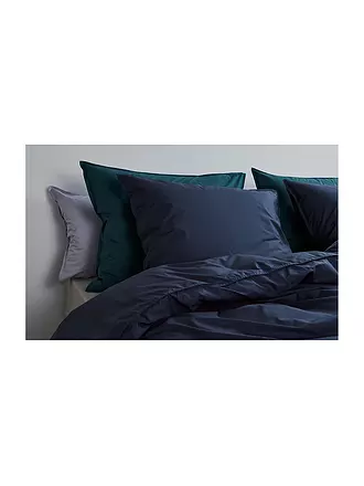 SUITE702 | Perkal Bettwäsche 70x90cm/140x200cm Khaki Gold | dunkelblau