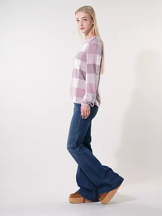 TOM TAILOR | Langarmshirt COSY CHECK | hellgrau