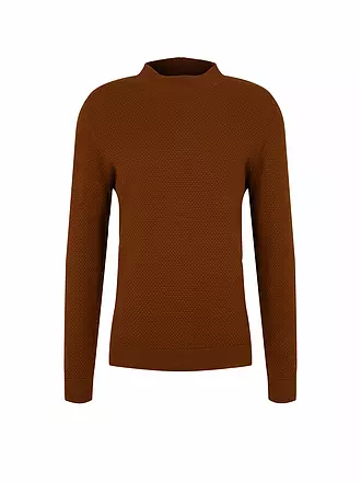 TOM TAILOR | Stehkragenpullover | braun