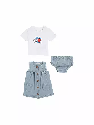 TOMMY HILFIGER | Baby Set Kleid T-Shirt Slip  | 
