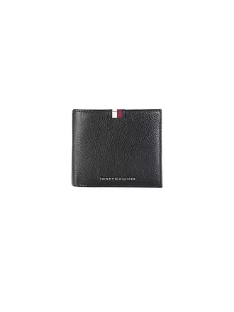 TOMMY HILFIGER | Geldbörse TH PREM LEA | schwarz