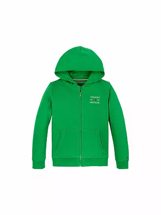 TOMMY HILFIGER | Jungen Kapuzensweatjacke | grün