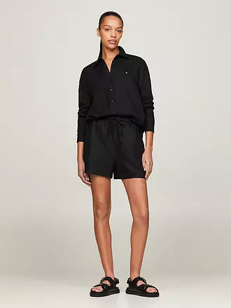 TOMMY HILFIGER | Leinenbluse | schwarz