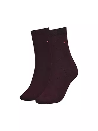 TOMMY HILFIGER | Socken 2-er Pkg. burgundy | dunkelblau