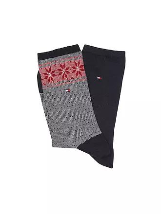 TOMMY HILFIGER | Socken 2er Pkg burgundy | dunkelblau