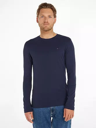 TOMMY JEANS | Langarmshirt  Slim Fit | blau