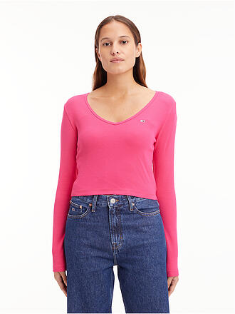 TOMMY JEANS | Langarmshirt Cropped Fit | pink